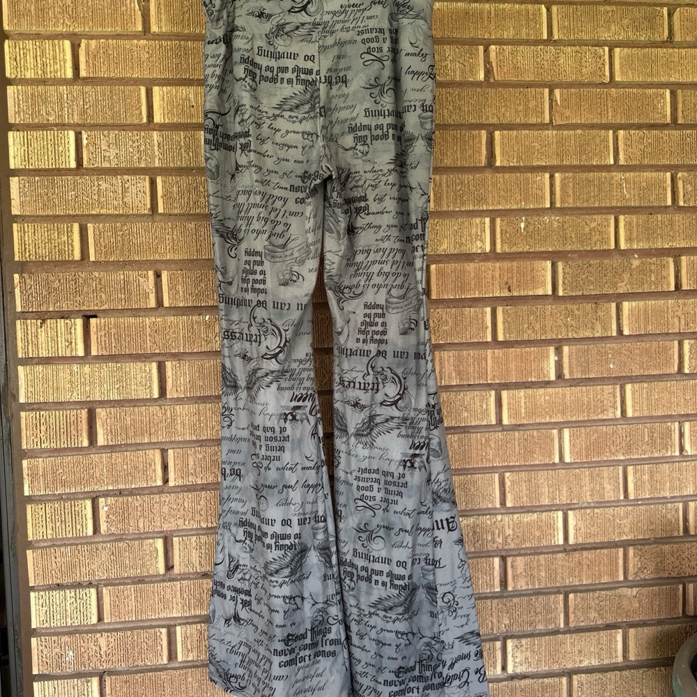 Set 2 Stretch Crushed Velvet Smooth Pajama Pants Leggings Size L/XL Girls Soft - Picture 9 of 13